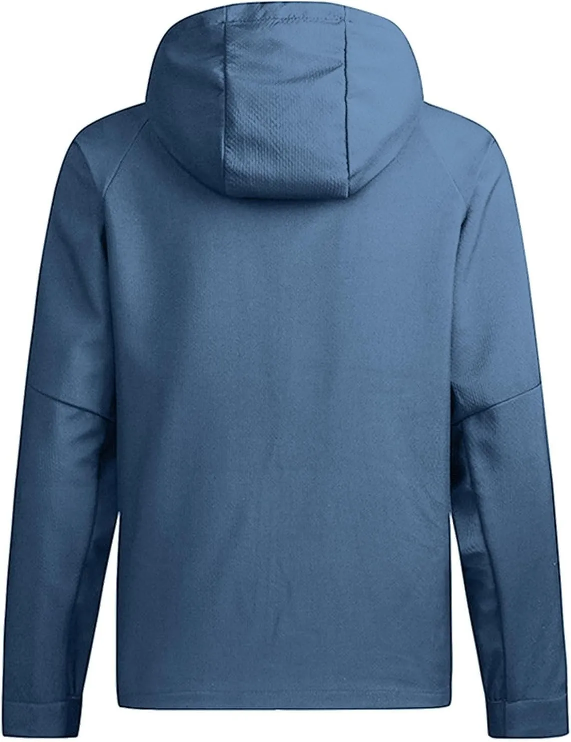 Men's Fashion Casual Solid Zipper Pockets Long Sleeve Hooded Casual Outwear,Adult Rain Coat,Big Tall Rain Poncho