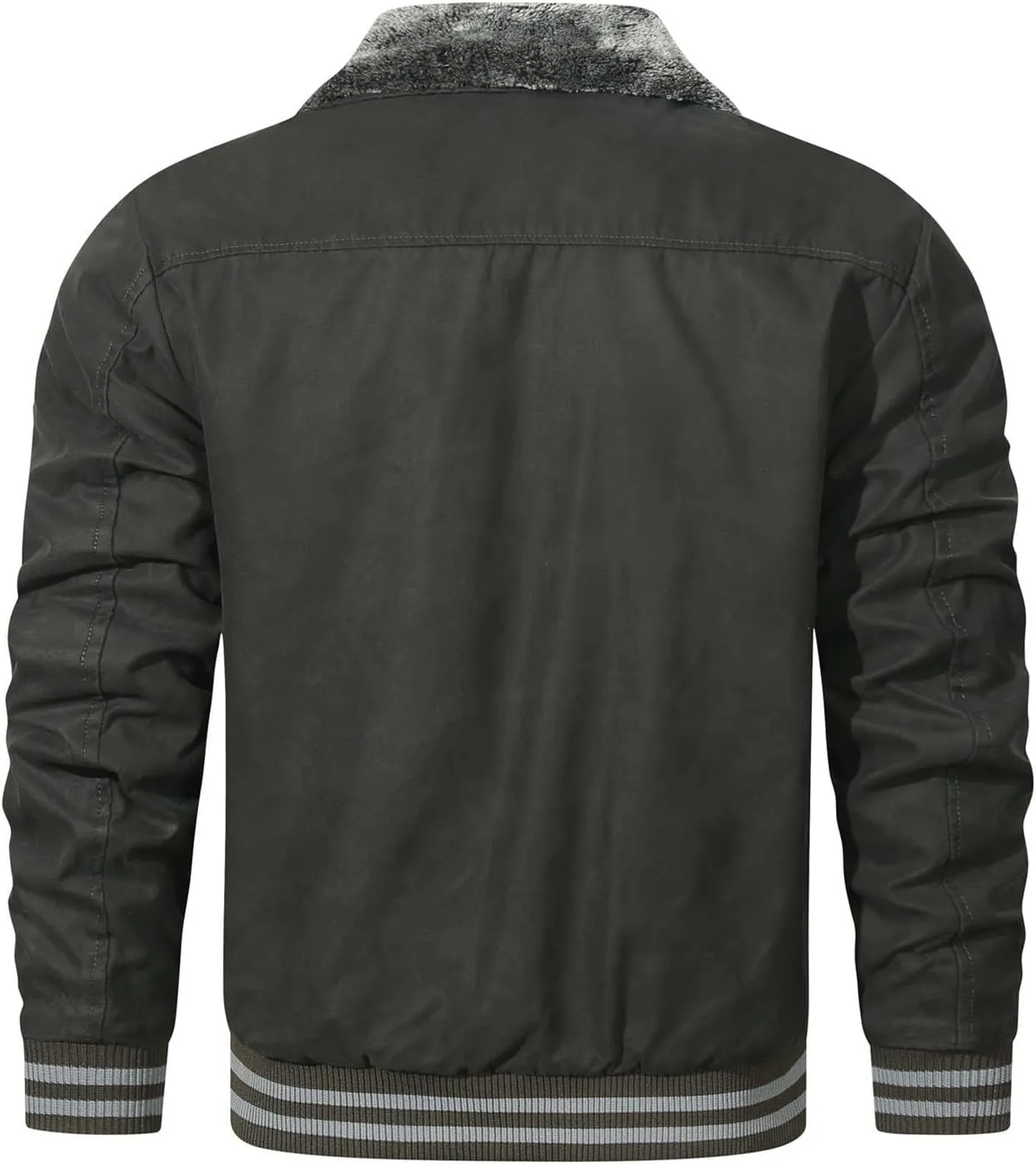Mens Jackets Thicken Thermal Coats 2024 Winter Fleece Lined Lapel Cargo Jackets Plus Size Stylish Outerwear Fashion Overcoat