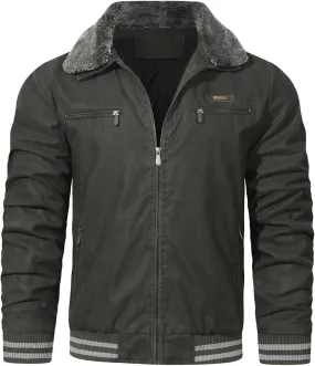 Mens Jackets Thicken Thermal Coats 2024 Winter Fleece Lined Lapel Cargo Jackets Plus Size Stylish Outerwear Fashion Overcoat