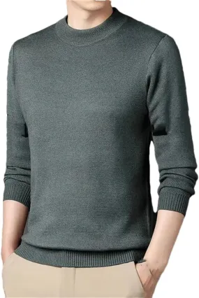 Men's Plaid Patchwork Knitted Pullover Sweater V-Neck Slim Long Sleeve Knit Jumpers Tops