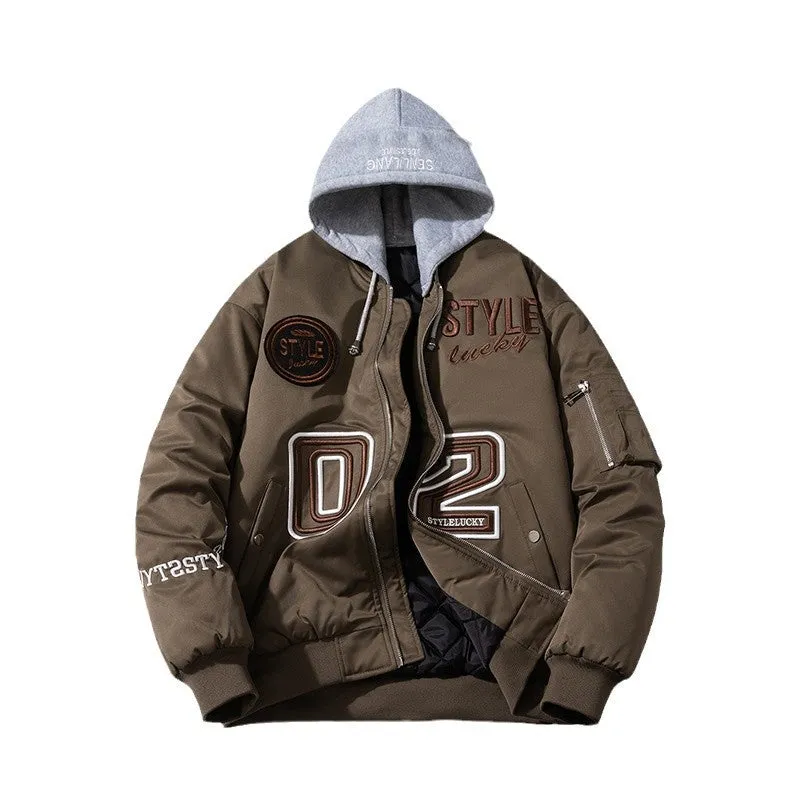 Mens Vintage Jackets Flight Suit Jacket Padded Jacket Autumn Warm Baseball Suit Cotton Suit