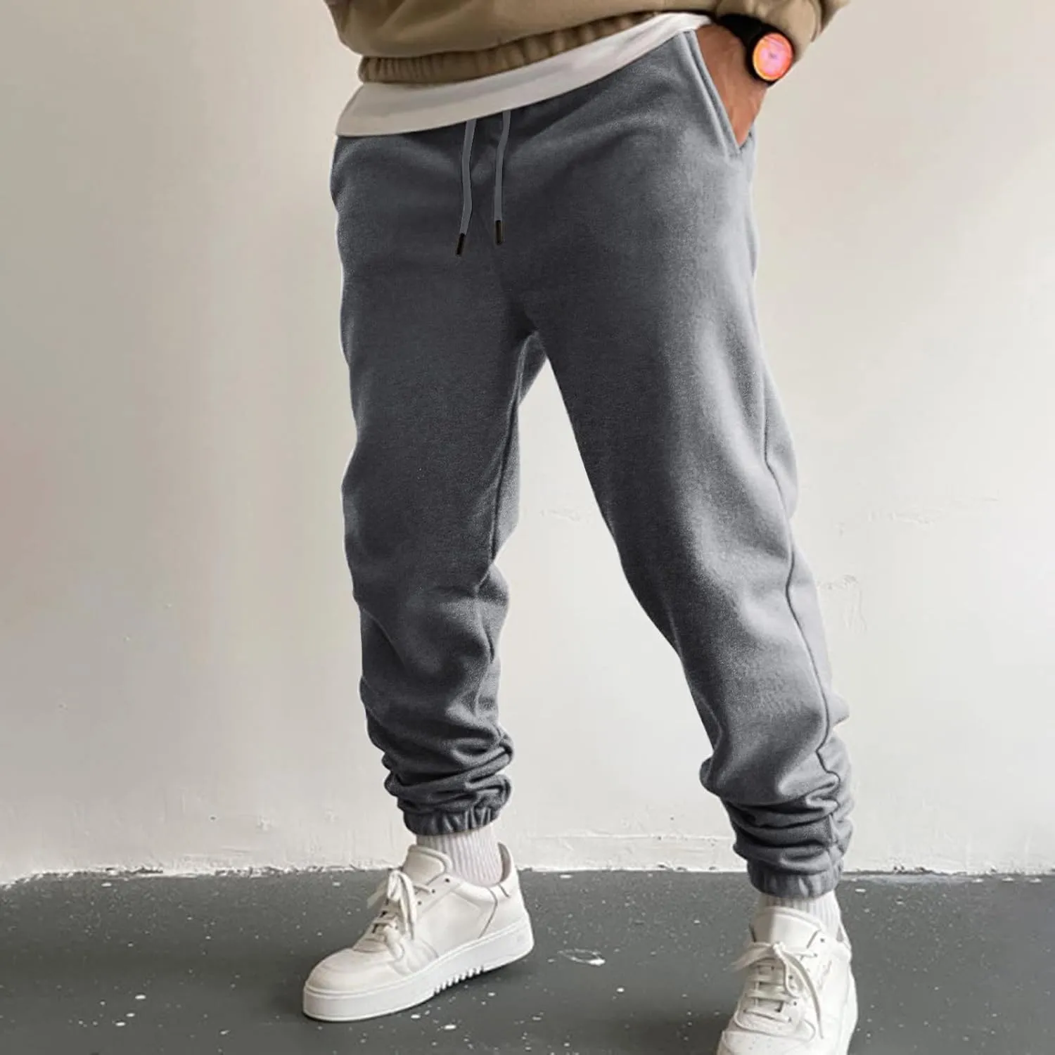 Mens Workout Cargo Sweatpants Slim Joggers Workout Pants for Running Sweatpants Hiking Mens Sweatpants Casual Cotton