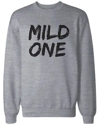 Mild One and Wild One BFF Matching Grey Sweatshirts for Best Friends