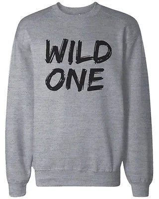 Mild One and Wild One BFF Matching Grey Sweatshirts for Best Friends