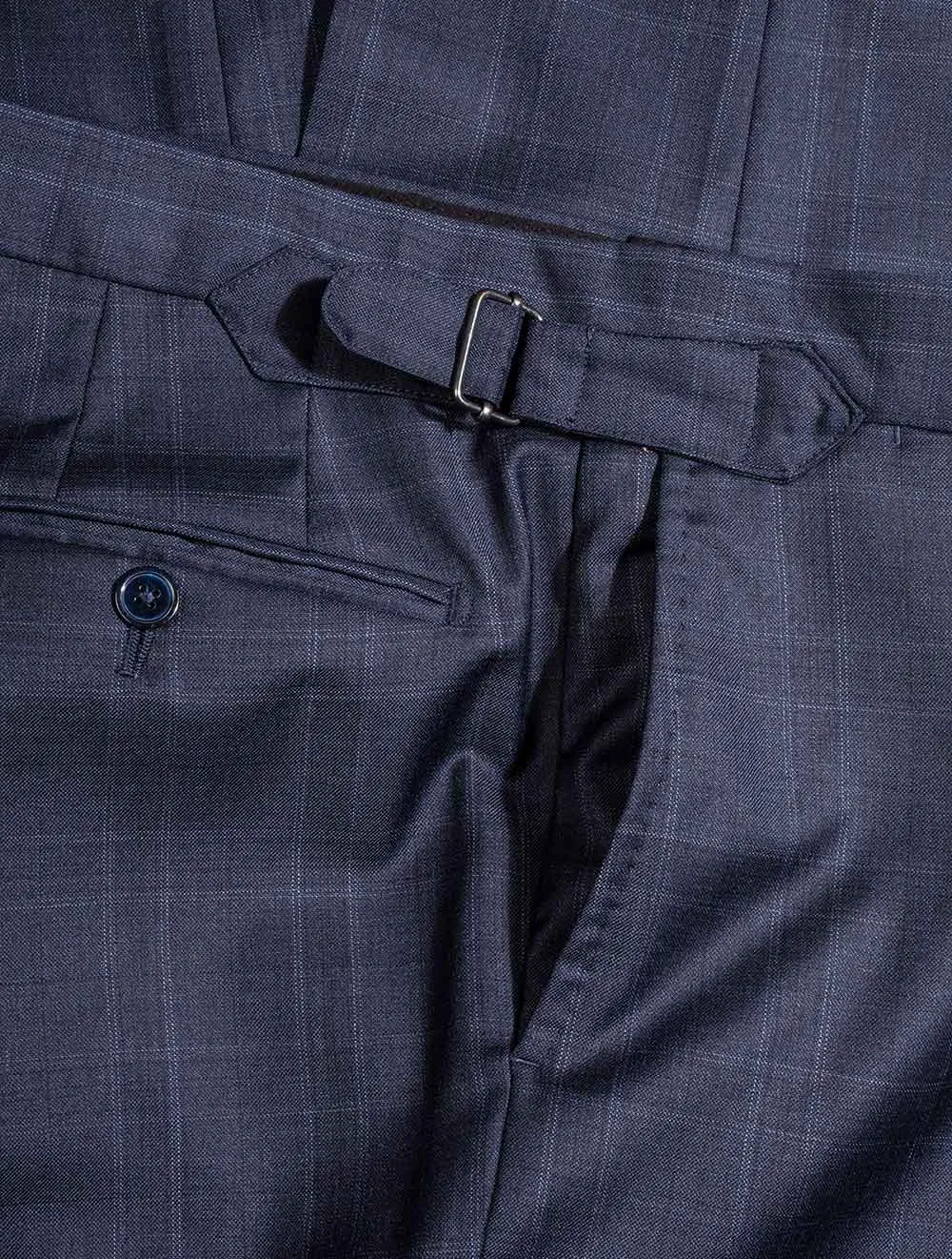 Navy Check Two-Piece S150 Suit Navy