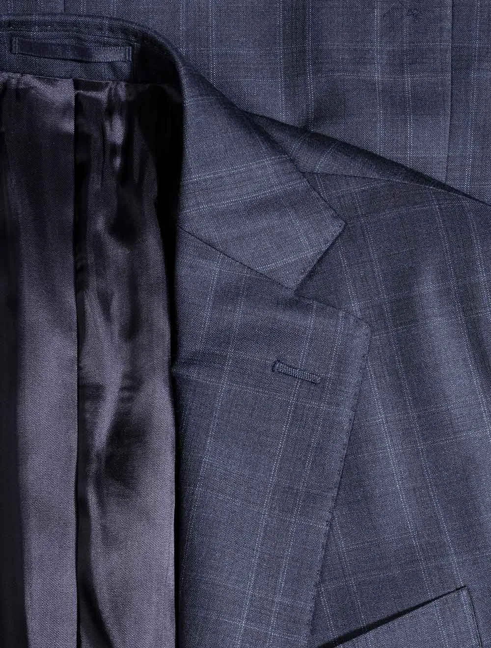 Navy Check Two-Piece S150 Suit Navy
