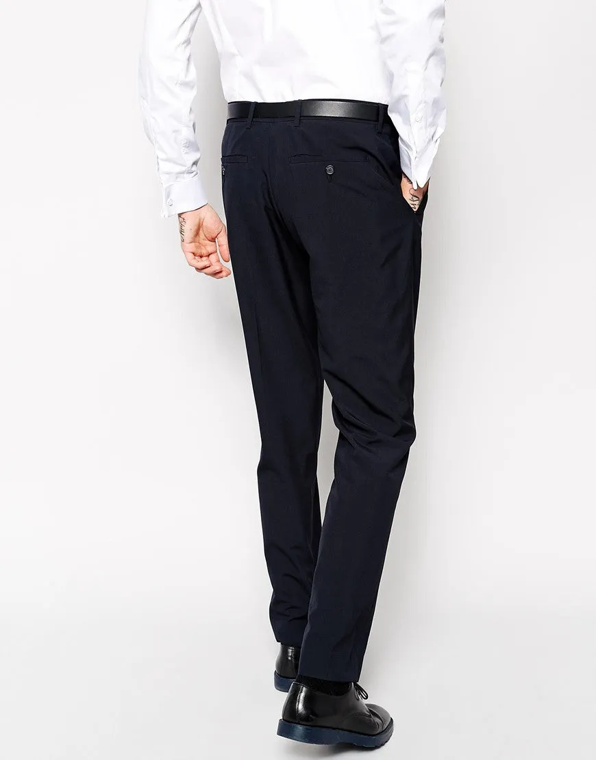 Navy Regular Fit Suit Trousers