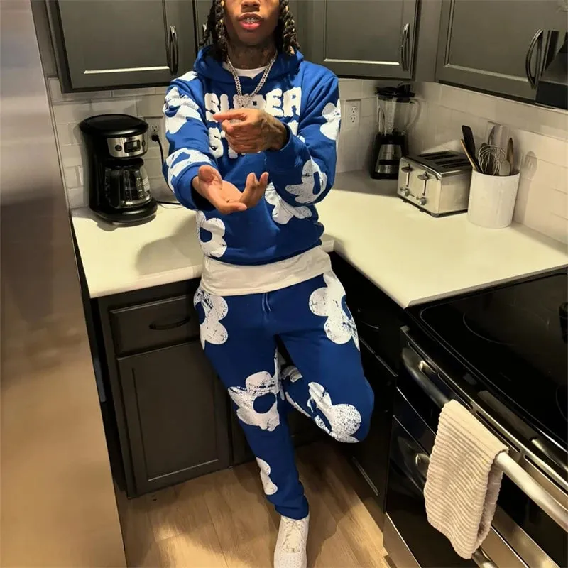 New Hip Hop Street King Hoodie Set