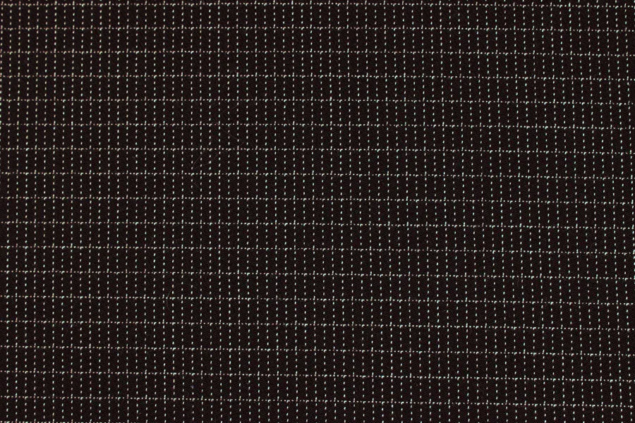 On-The-Grid Black & White Stretch Cotton Suiting