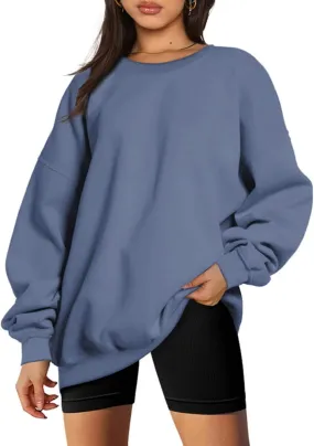 Oversized Sweatshirts for Women Plus Size Crewneck Long Sleeve Casual Pullover Tops Fall Fashion Loose Fit Shirts