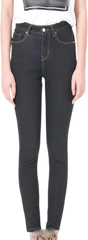 Plus Size Women's Skinny Jeans Full Length High Rise Jeans Stretch Pencil Curve Jeans
