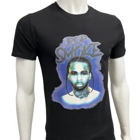 Pop Smoke Black Men's Graphic Tees 100% Cotton Crewneck T-Shirt