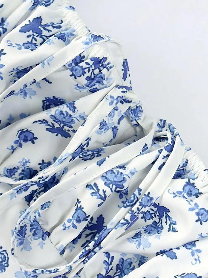 Puff Sleeve Floral Maxi Dress