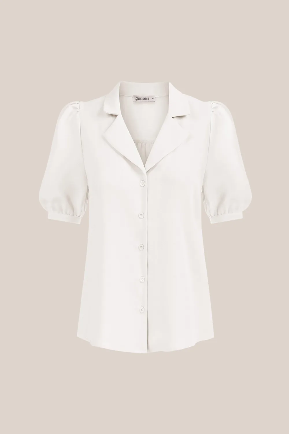 Puffed Sleeves Business Casual Tops