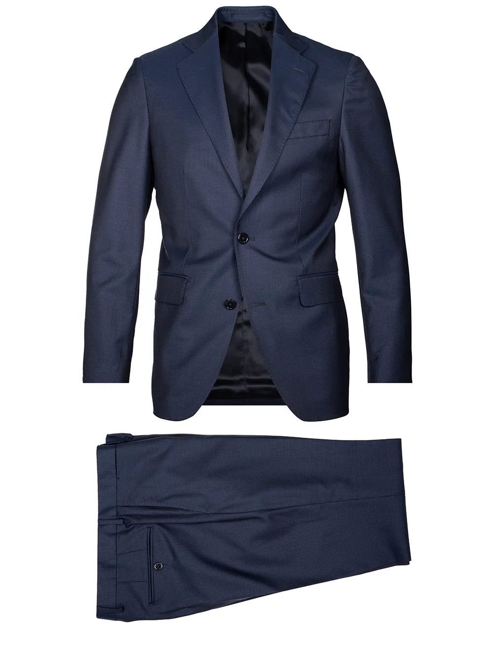 Puppytooth Two-Piece Suit Blue