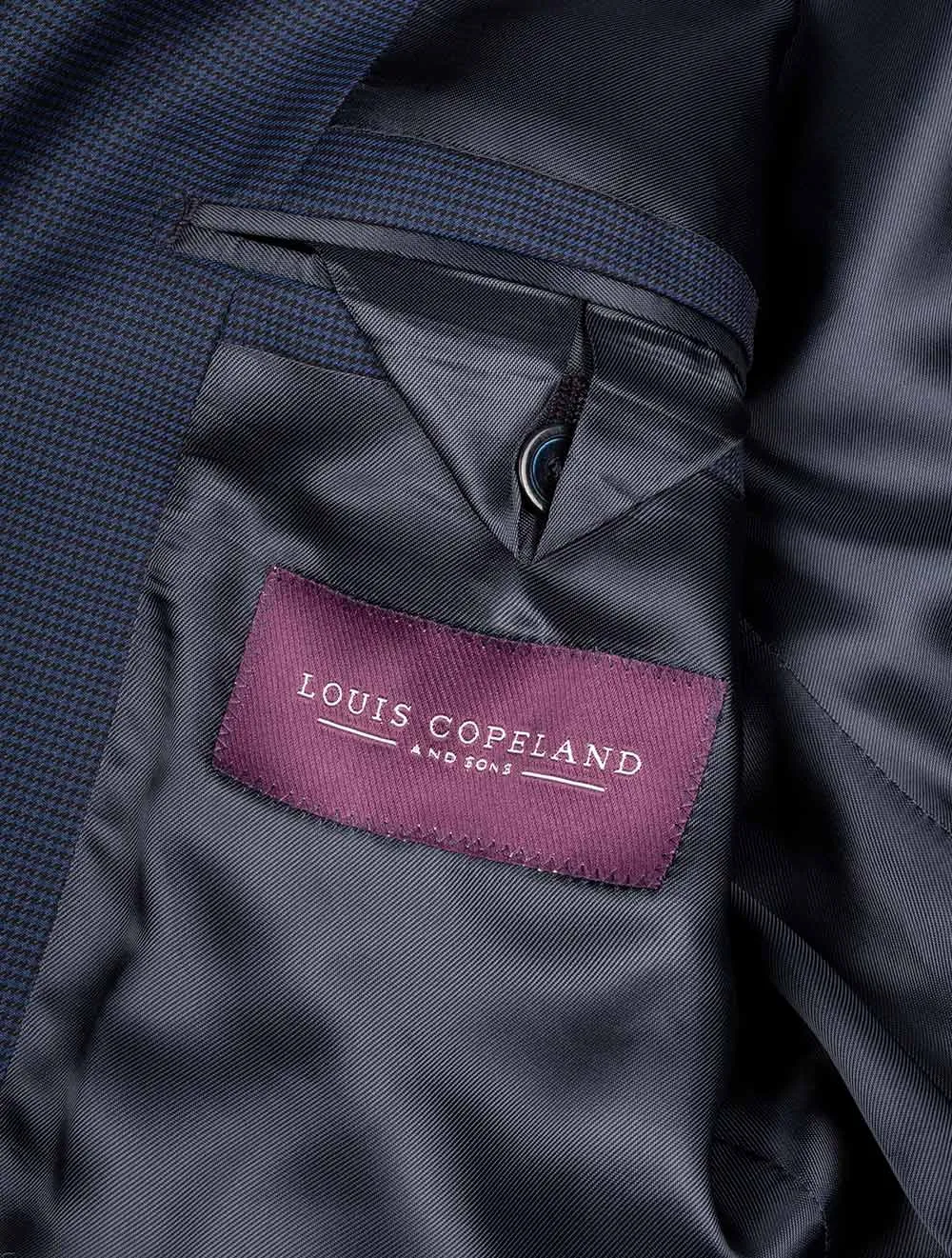 Puppytooth Two-Piece Suit Blue