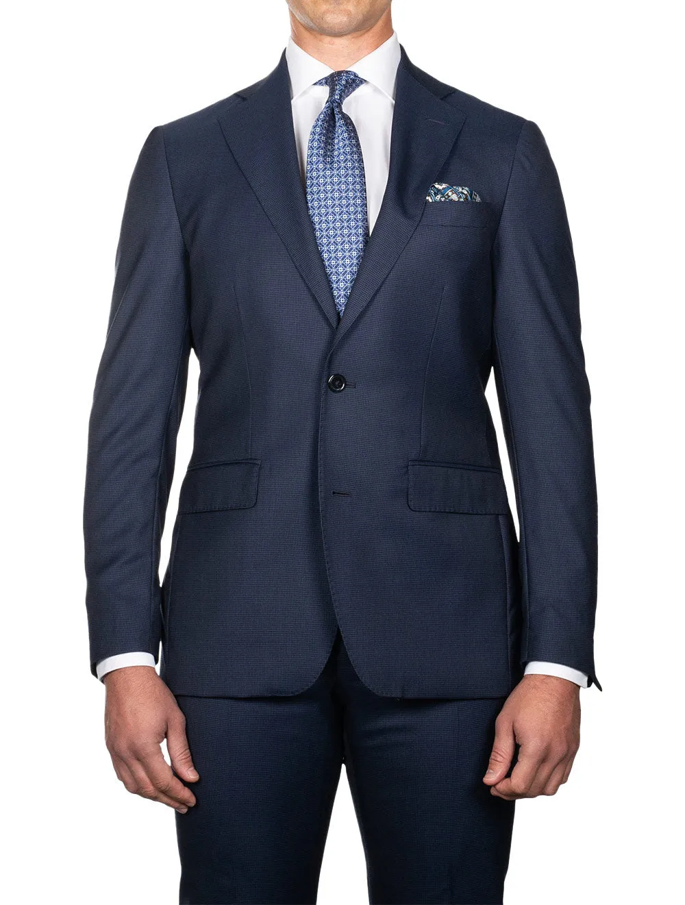 Puppytooth Two-Piece Suit Blue