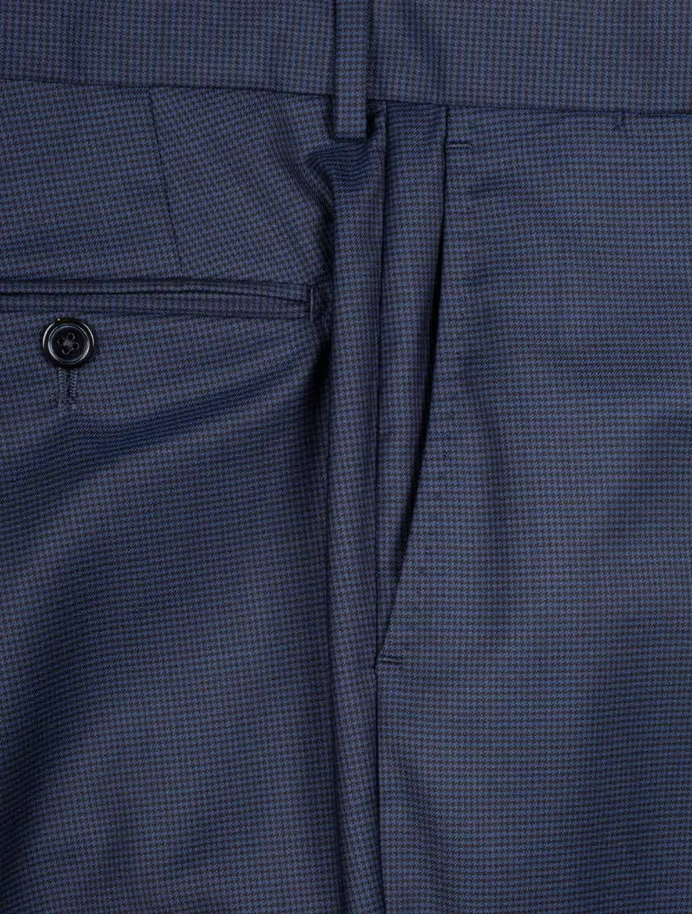 Puppytooth Two-Piece Suit Blue