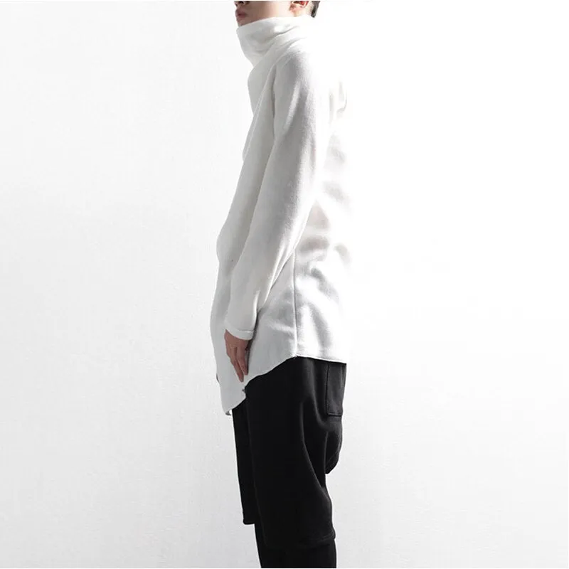 Samo Zaen Collection High collar loose irregular casual long-sleeved Tshirt