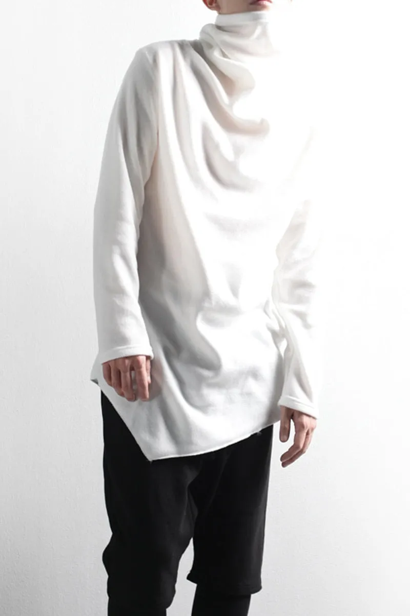 Samo Zaen Collection High collar loose irregular casual long-sleeved Tshirt