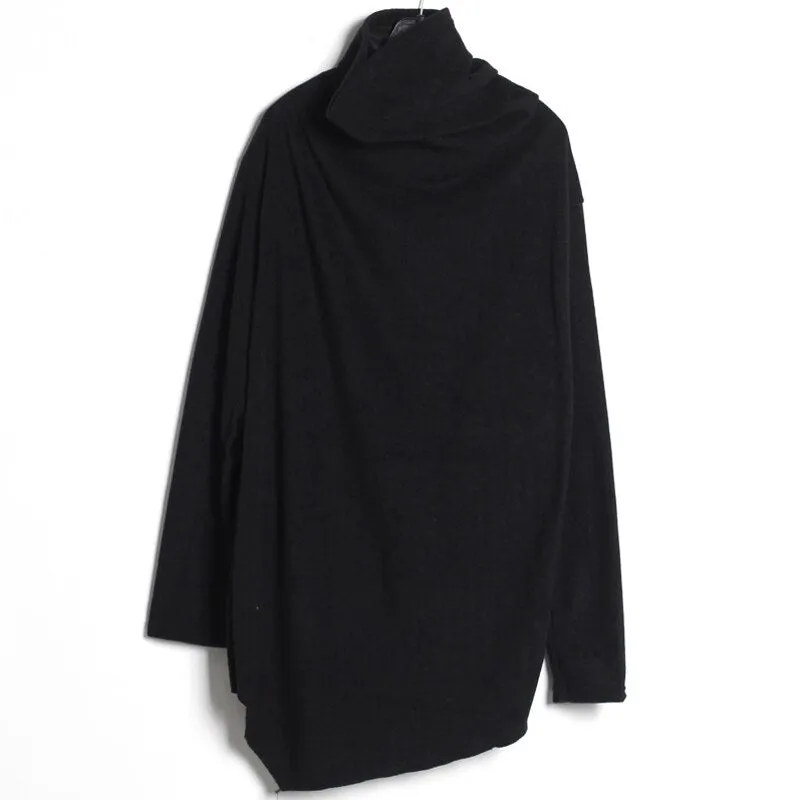 Samo Zaen Collection High collar loose irregular casual long-sleeved Tshirt