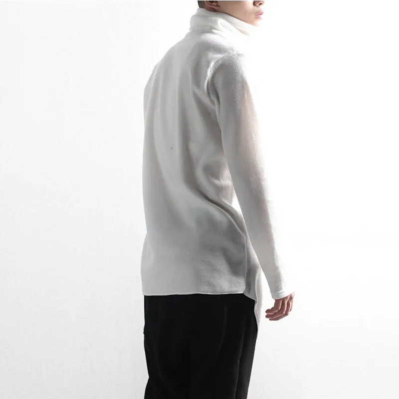 Samo Zaen Collection High collar loose irregular casual long-sleeved Tshirt