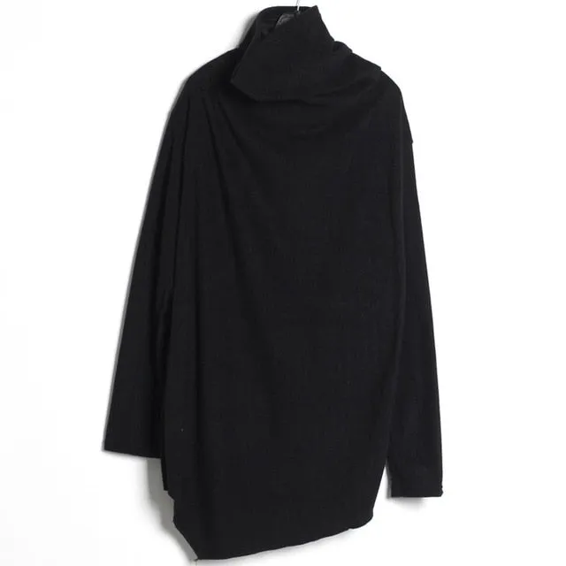 Samo Zaen Collection High collar loose irregular casual long-sleeved Tshirt