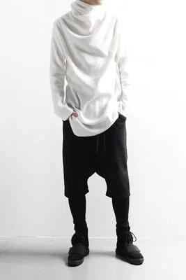 Samo Zaen Collection High collar loose irregular casual long-sleeved Tshirt