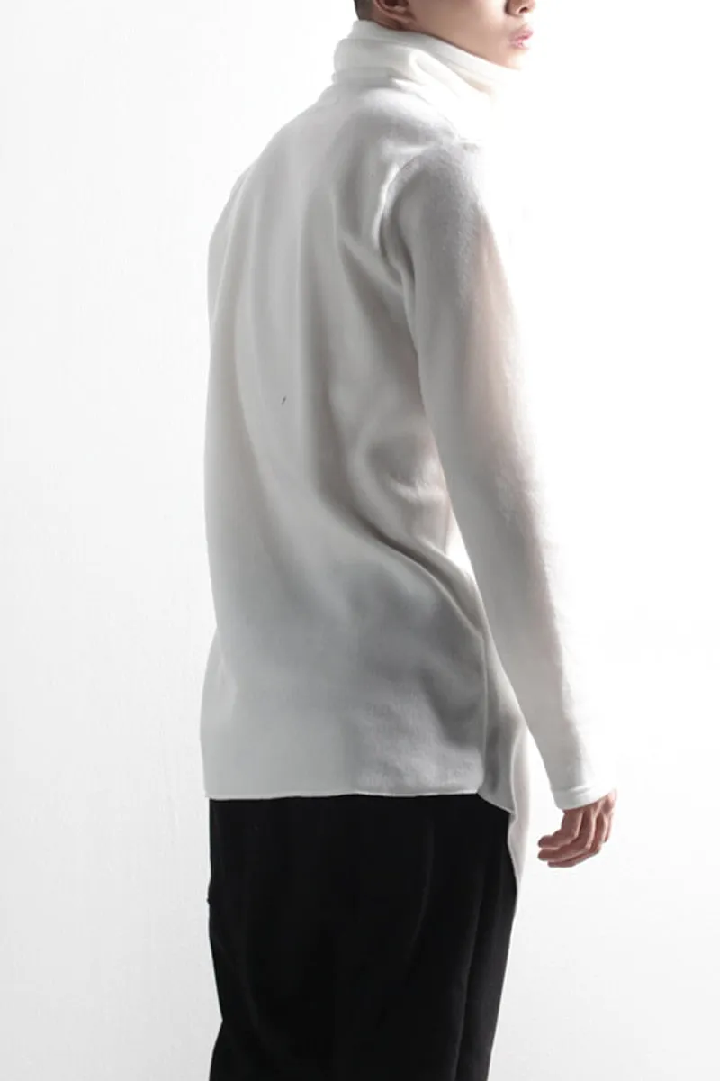 Samo Zaen Collection High collar loose irregular casual long-sleeved Tshirt