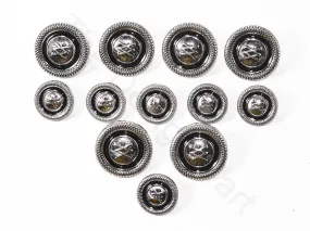 Silver XX Suit Buttons