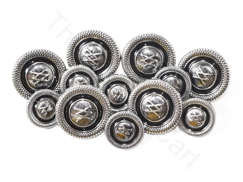 Silver XX Suit Buttons