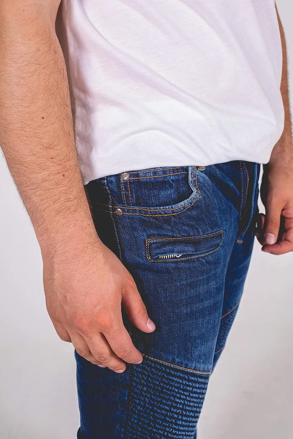 Skylinewears Men's Jeans Slim Fit Stretch Skinny Ripped Jeans Straight Legs Distressed Destroyed Denim Jeans