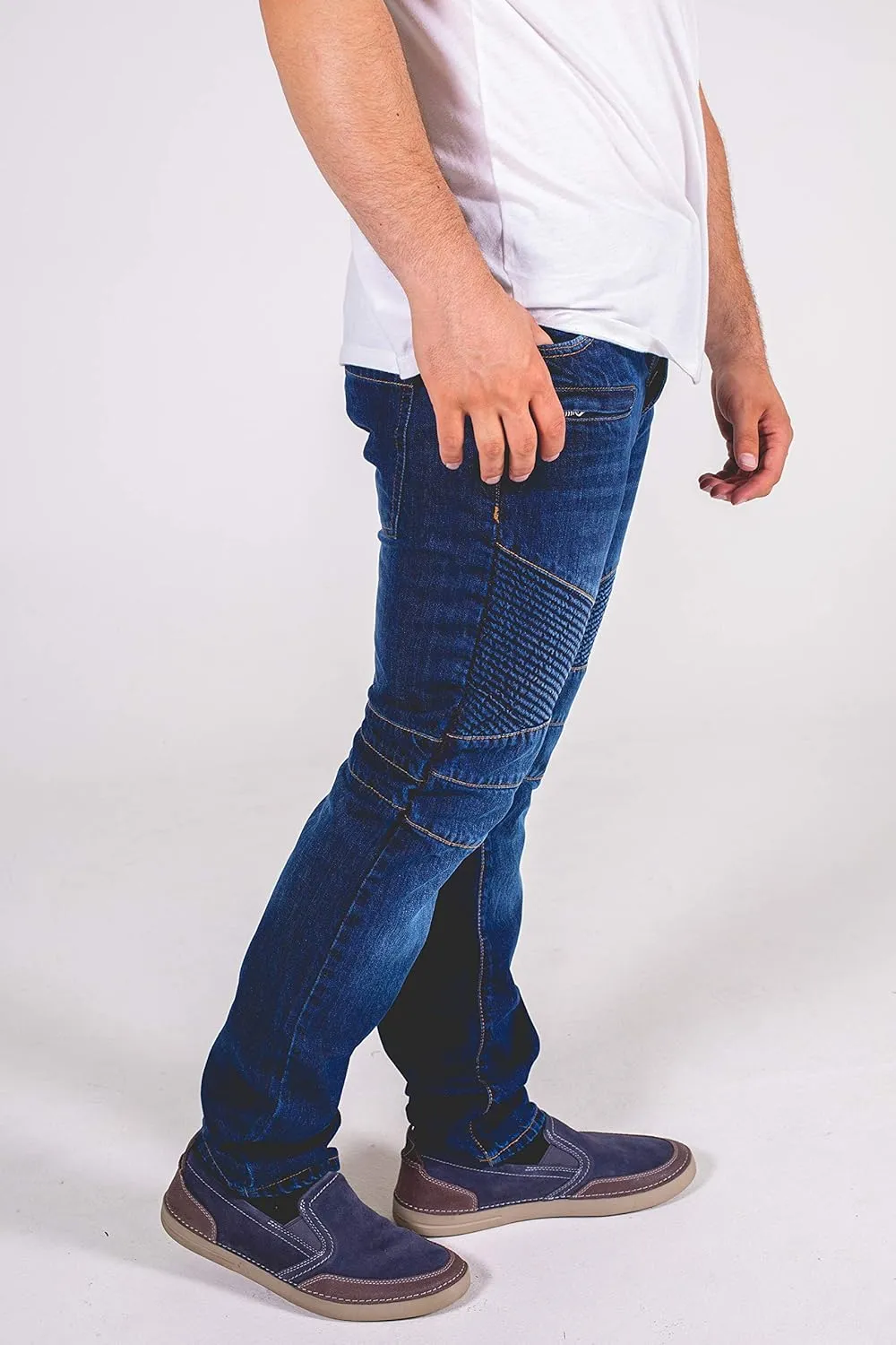 Skylinewears Men's Jeans Slim Fit Stretch Skinny Ripped Jeans Straight Legs Distressed Destroyed Denim Jeans
