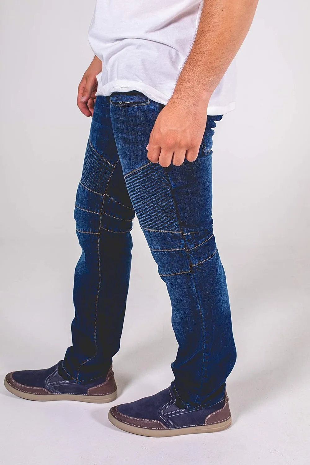 Skylinewears Men's Jeans Slim Fit Stretch Skinny Ripped Jeans Straight Legs Distressed Destroyed Denim Jeans
