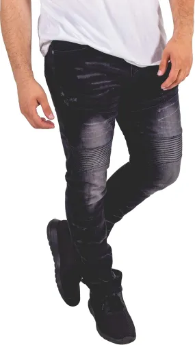 Skylinewears Men's Jeans Slim Fit Stretch Skinny Ripped Jeans Straight Legs Distressed Destroyed Denim Jeans