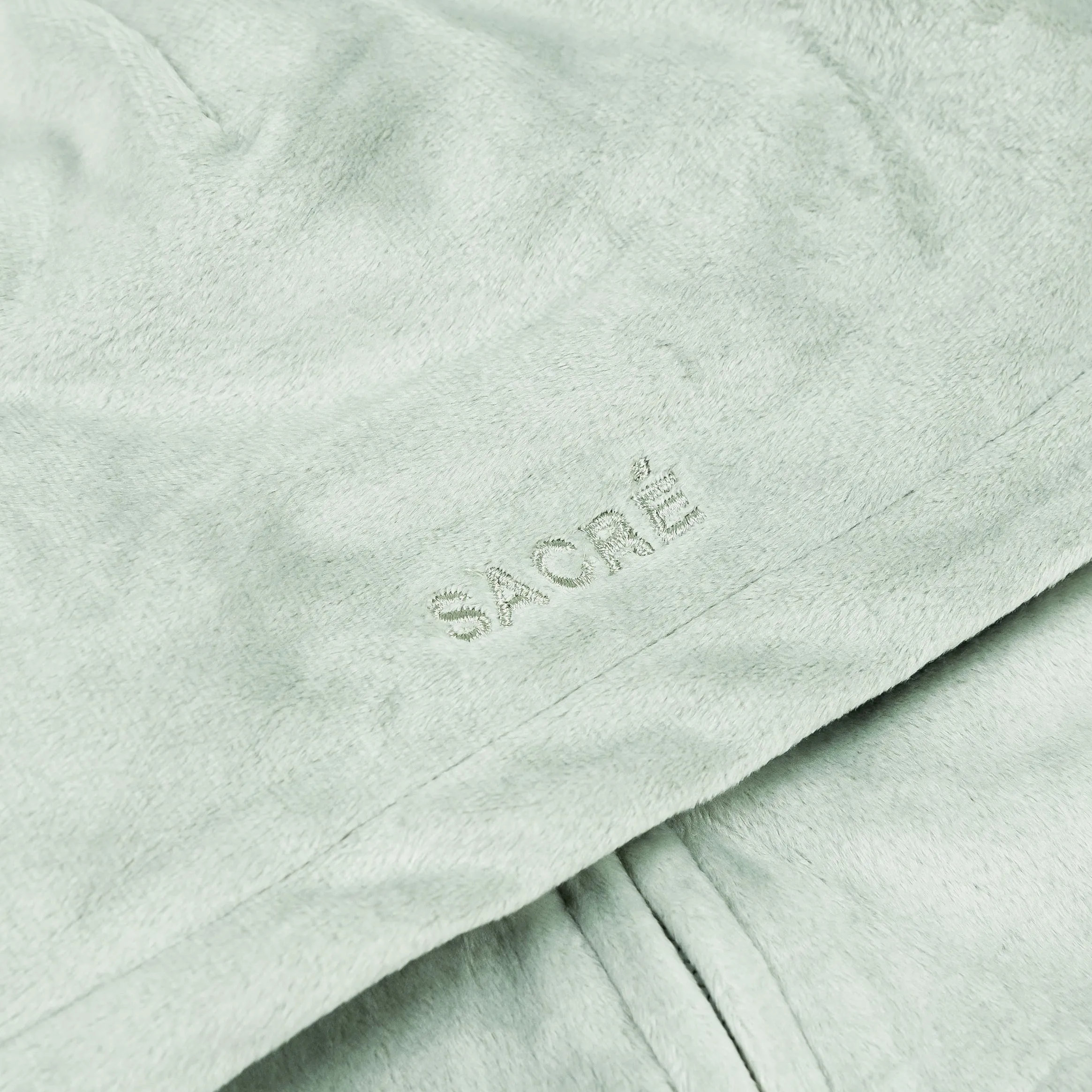 Solei Velour Womens Hoodie (Sage Green)