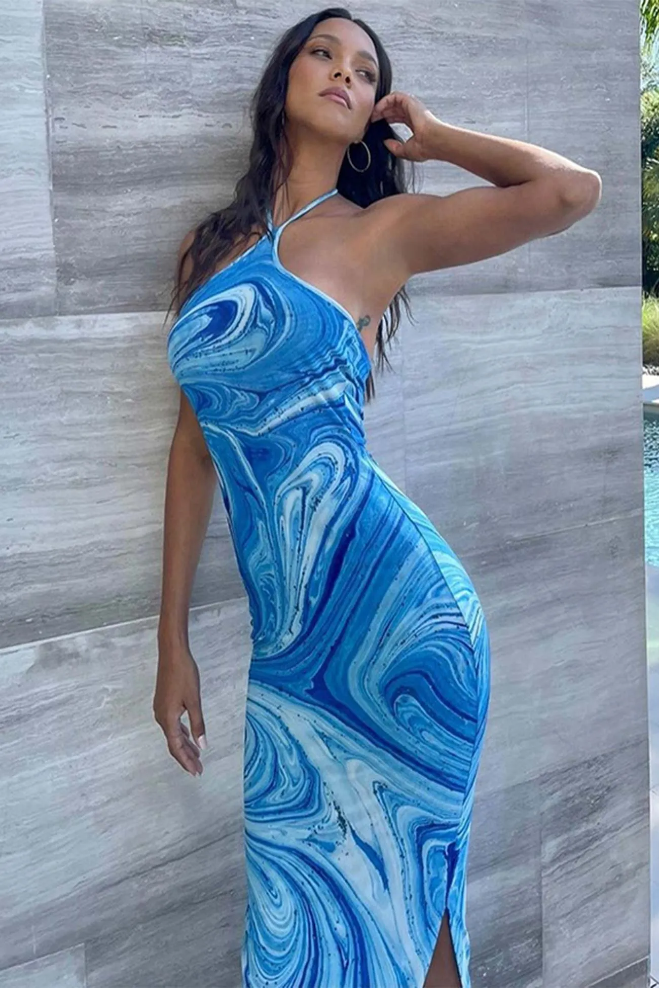 TastyHottie - Bohemia Tie-Back Printed Maxi Dress