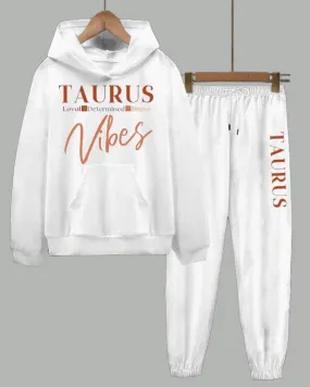 Taurus Vibes Long Sleeve Hoodie Two Pieces Set