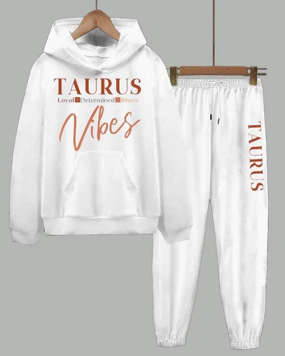 Taurus Vibes Long Sleeve Hoodie Two Pieces Set