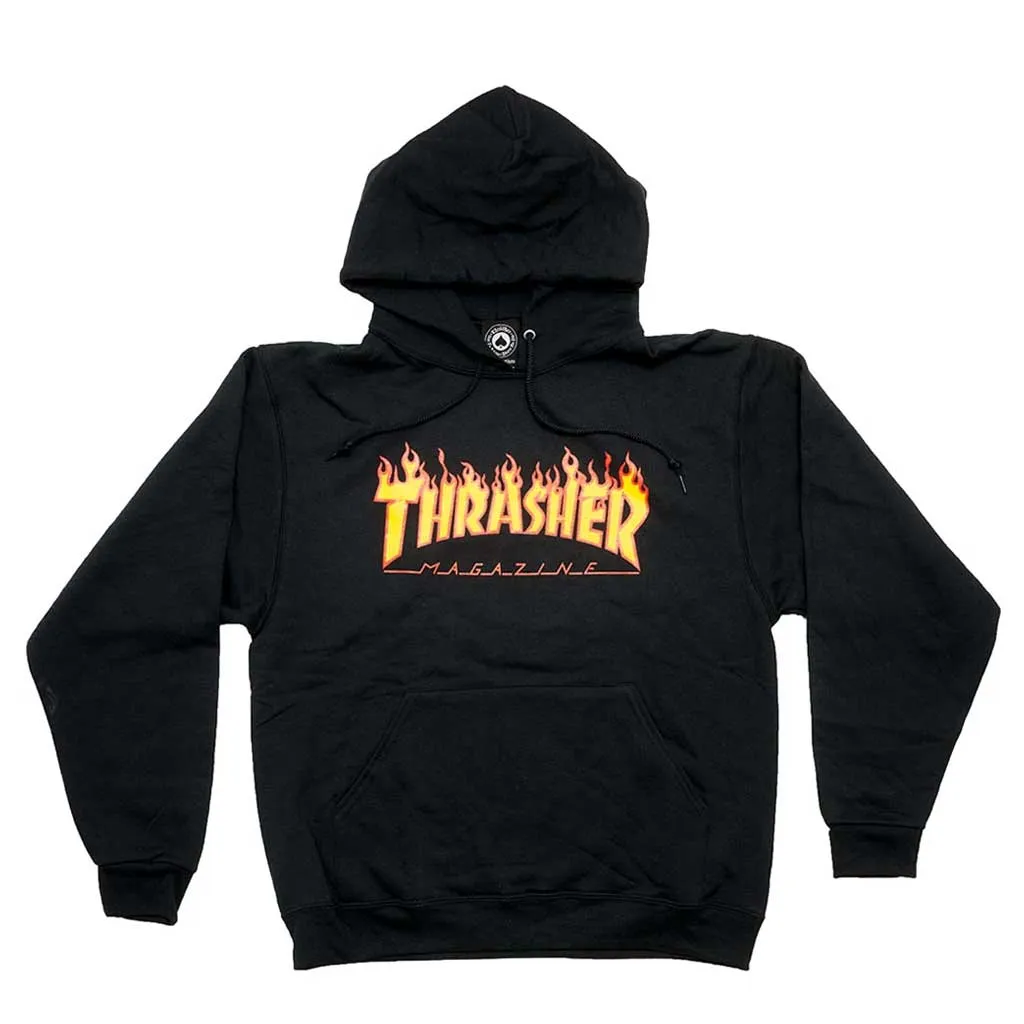 Thrasher Flame Hood - Black