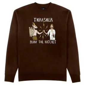 Thrasher Magazine x Toy Machine Skateboards B.T.H. Crewneck  Dark Chocolate