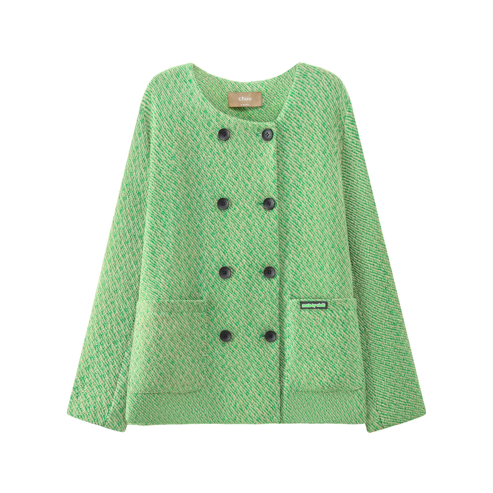 Top Of The Charts Round Neck Half Double Coat