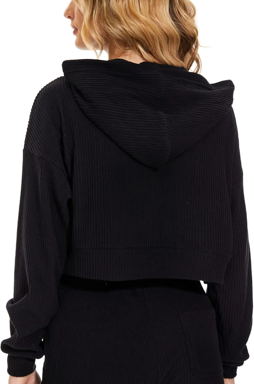 Topcloset Womens Hoodies Cropped Sweatshirts Casual Hoodie Pullover Sweaters Oversized Sweatshirts Long Sleeve Tops