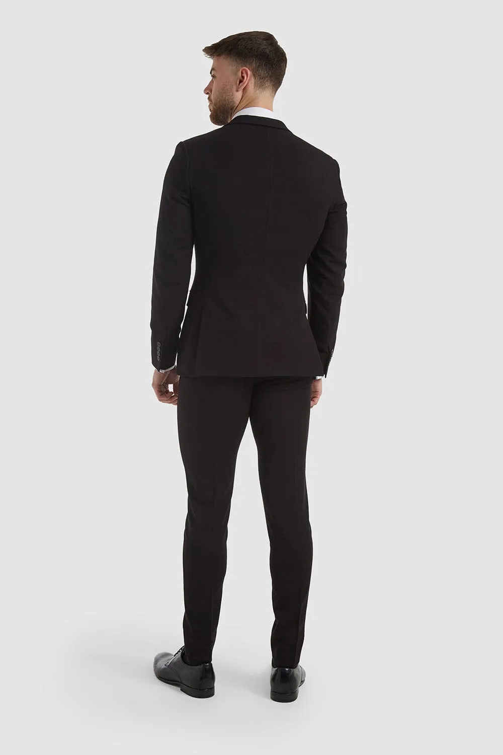 True Muscle Fit Suit Jacket in Black