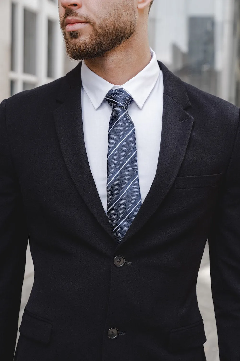 True Muscle Fit Suit Jacket in Black