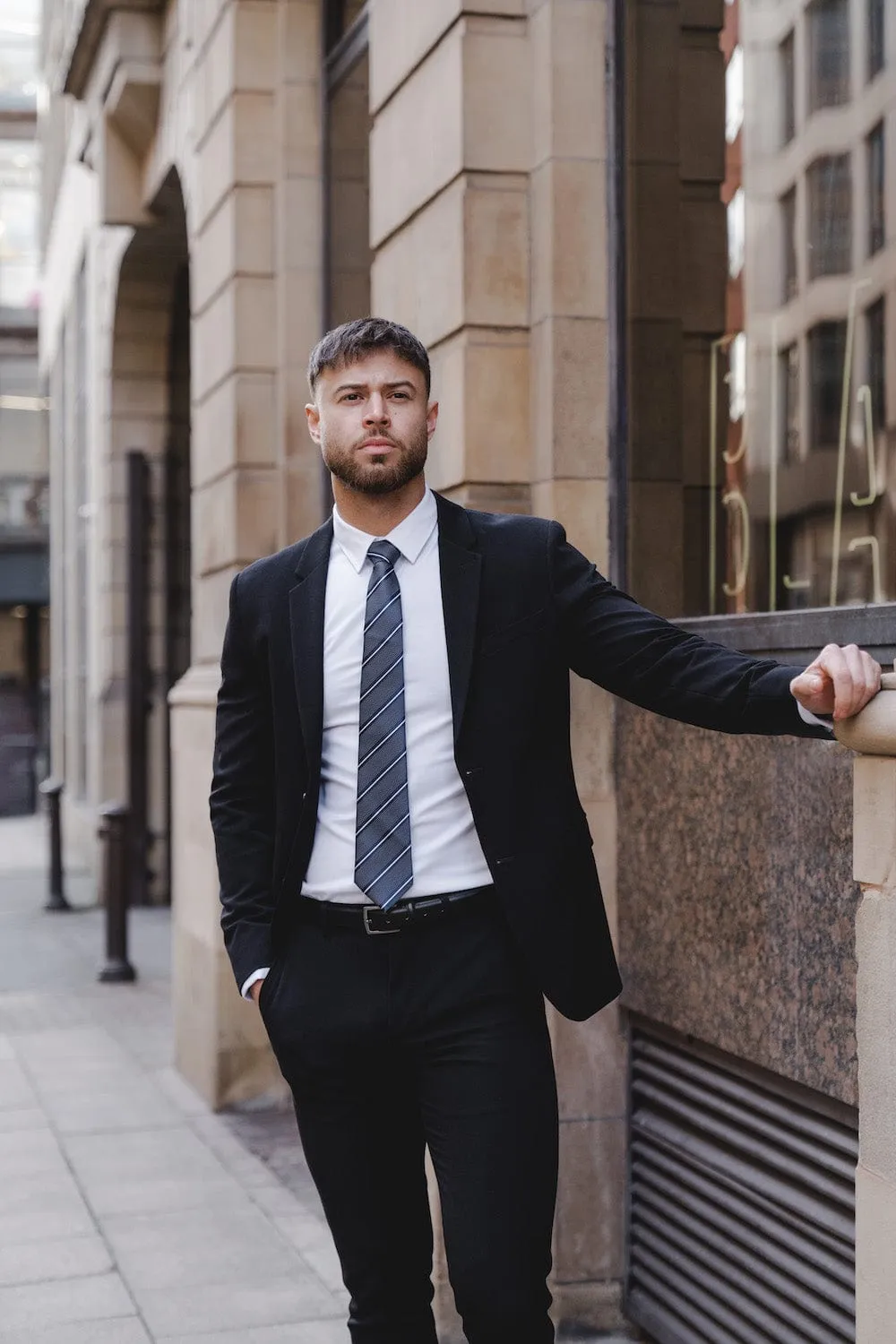 True Muscle Fit Suit Jacket in Black