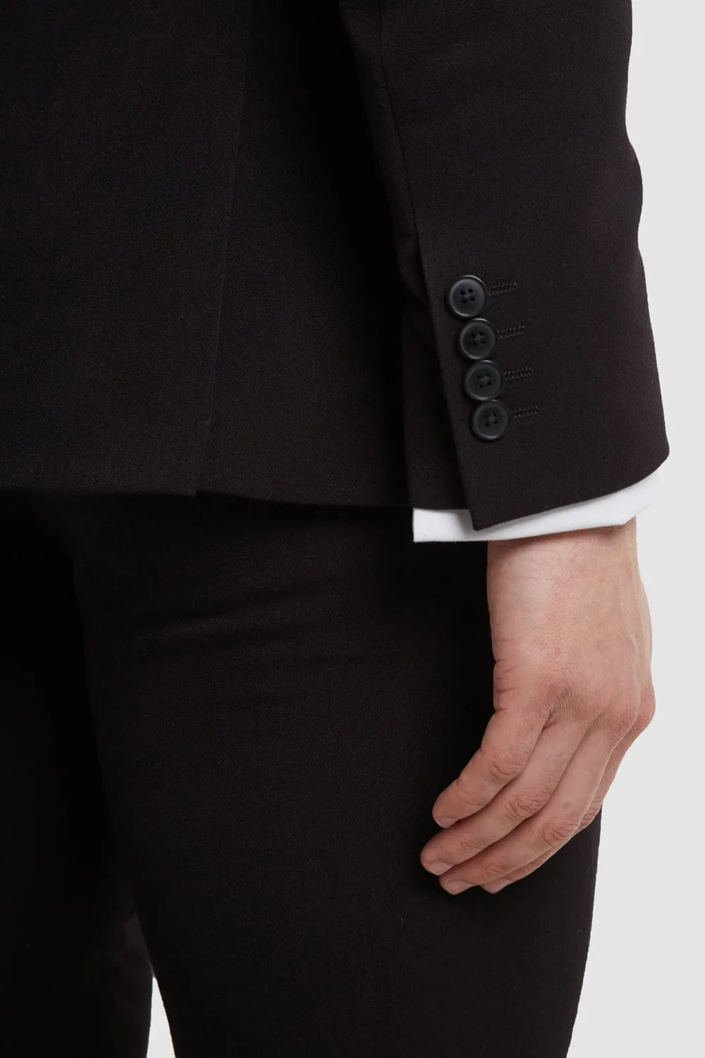 True Muscle Fit Suit Jacket in Black