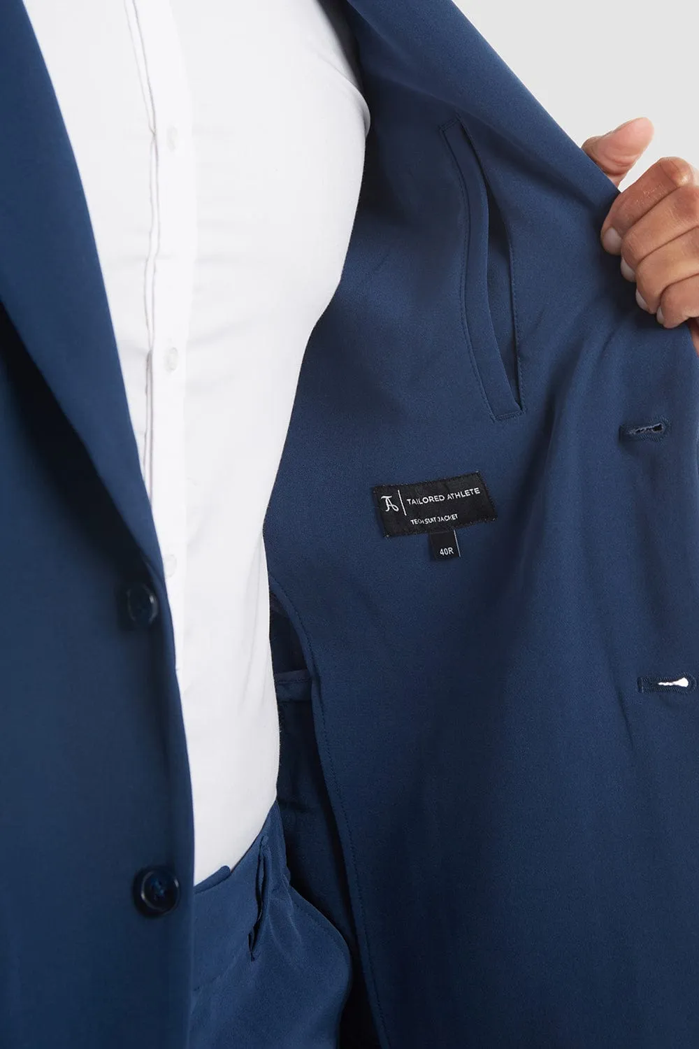True Muscle Fit Tech Suit Jacket in Navy