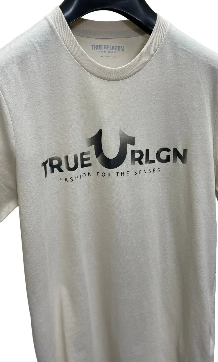 True Religion Tan Men's Graphic Tees 100% Cotton T-shirt