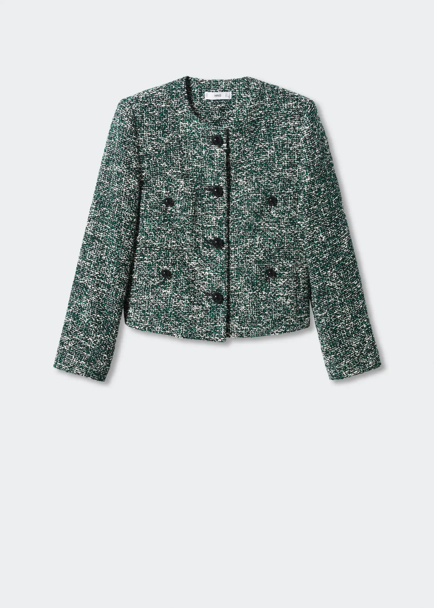 Tweed jacket with buttons